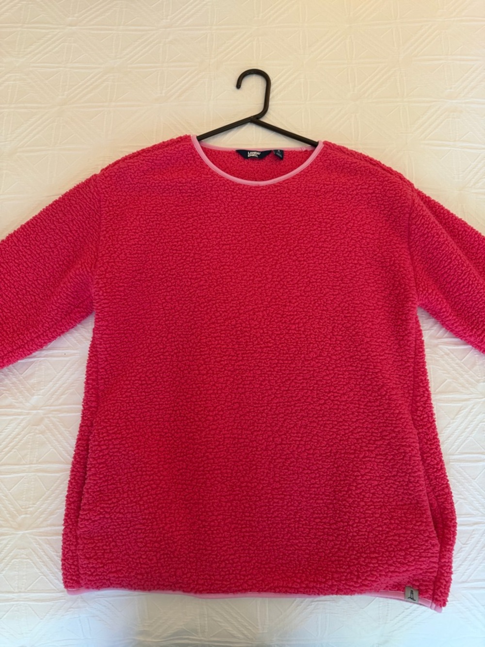 Land’s End pink fleece sweatshirt